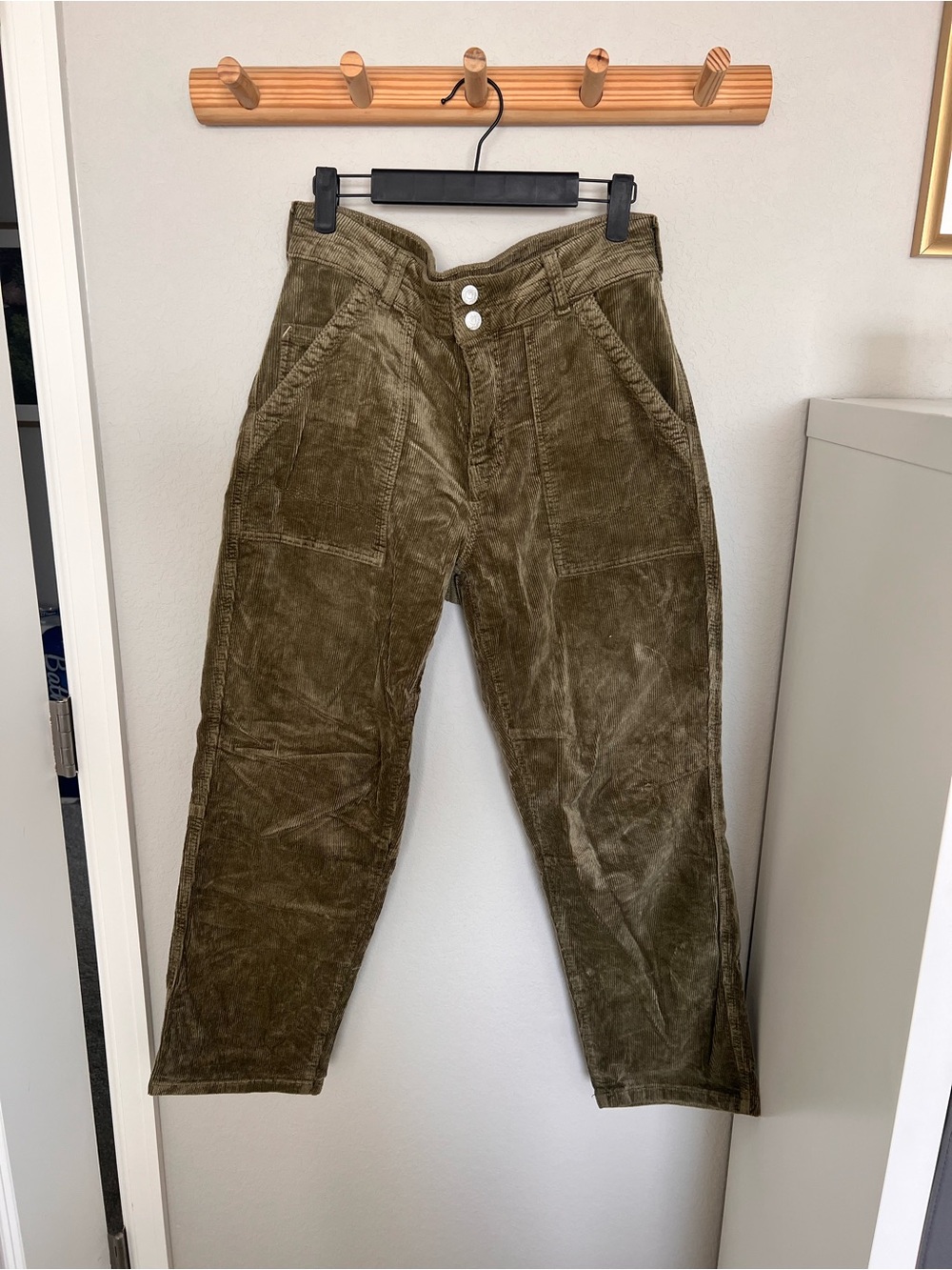 Pilcro Olive Green Corduroy Pants